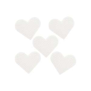 5 db fehér szív alakú alaplap 5 mm-es MIDI vasalható gyöngyökhöz - Playbox