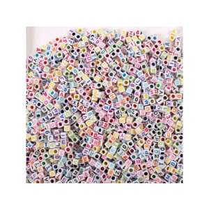 1500 darabos 6 mm-es színes betűs és számos gyöngy készlet ékszerek készítéséhez és oktatási projektekhez - Playbox