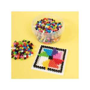 PlayBox 5mm-es MIDI vasalható gyöngyök, 1000 db, 10 élénk szín, minta ötlettel - Playbox