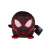 Marvel Cuutopia Miles Morales plüssfigura, 13cm, fekete és piros, puha játék, Mattel