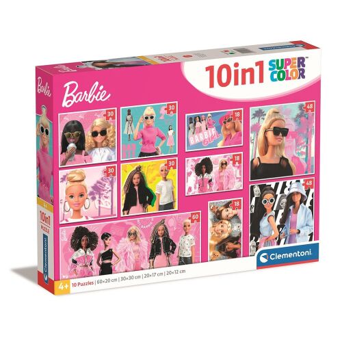 Clementoni Barbie 10w1 Zestaw Puzzli pudełko
