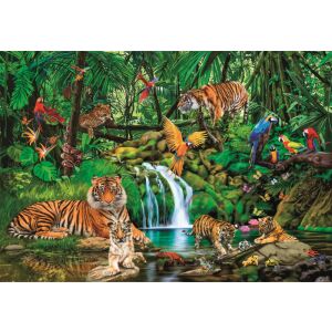 Detailansicht des Clementoni Dschungel Tiere 300-teiligen Puzzles - Clementoni Puzzle