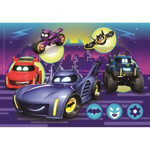 Batwheels puzzle kép - Batmobile és csapata - Clementoni