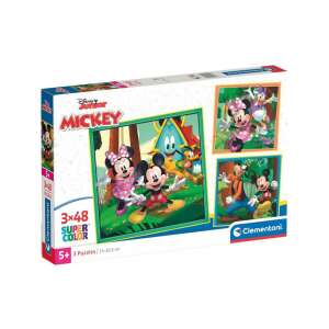 Clementoni Disney Mickey Mouse Supercolor puzzle 3x48 elementów - Clementoni Puzzle