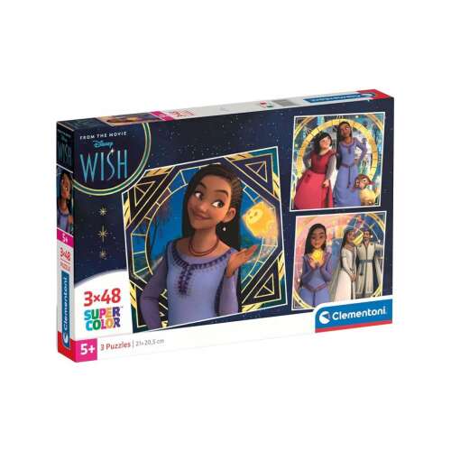 Clementoni Disney Wish Kirakós - 3x48 db Supercolor