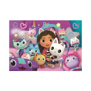 Puzzle Clementoni Gabby's Dollhouse de 60 de piese cu Gabby și prietenii ei pisici. - Clementoni Puzzle