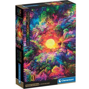 Clementoni Colorboom Collection Psychedelischer Dschungel 500-teiliges Puzzle Box - Clementoni Puzzle