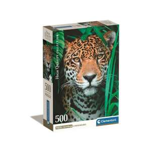 Clementoni 500-teiliges Puzzle mit einem Nahaufnahme eines Jaguars im Dschungel - Puzzle & Rätsel