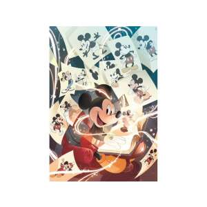 Puzzle Disney Mickey Mouse 1000 elementów Clementoni, z klasycznymi obrazami Myszki Miki - Clementoni Puzzle