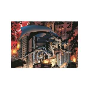 Batman 1000 darabos puzzle, 70x50cm, Batman repül Gotham City felett - Clementoni Puzzle