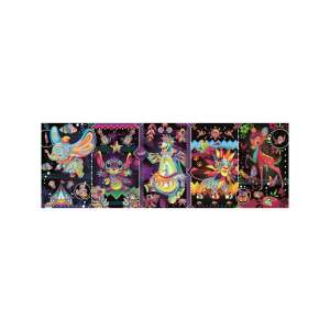 Puzzle panoramic Disney Caractere Neon 1000 piese - Puzzle finalizat - Puzzle 3D & Puzzle cu burete