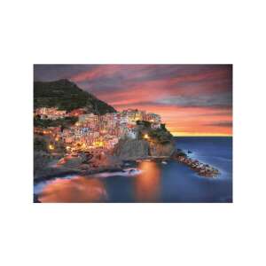 Satul Manarola, Italia, apus de soare, litoral, puzzle, Clementoni - Clementoni Puzzle