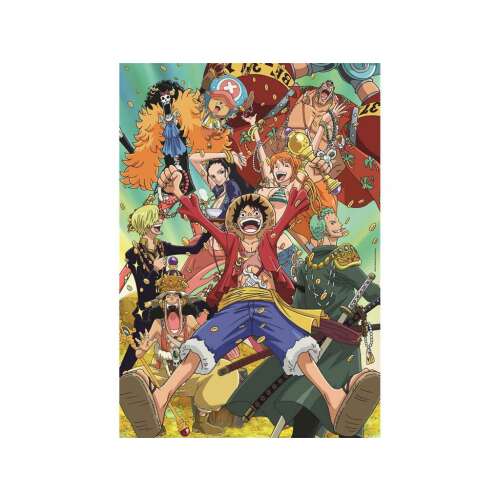 One Piece 1000 darabos kirakós, Clementoni, anime, manga, 50x70cm, Luffy, Zoro, Nami, Sanji, Chopper, Usopp, Franky, Brook, Robin