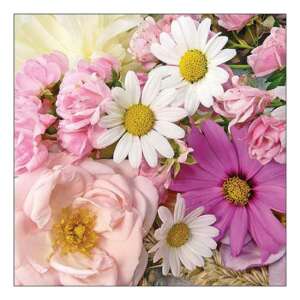 Nyári virág mix papírszalvéta, 20 db-os, 33x33cm - Szalvéta