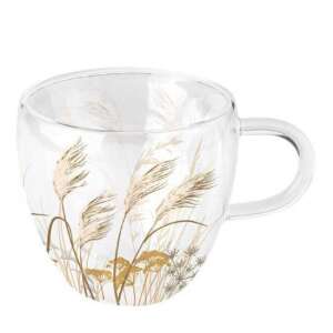 AMB.14418565 Waving grass duplafalú borosilicate üvegcsésze 0,25l virágmintával - Ambiente