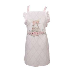 CLEEF.FEB41K Gyerekkötény virágos húsvéti nyuszi mintával, 48x56cm, 100% pamut - Clayre & Eef