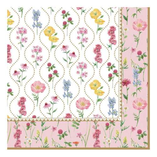 Meadow Flowers papírszalvéta, 33x33cm, 20 db-os