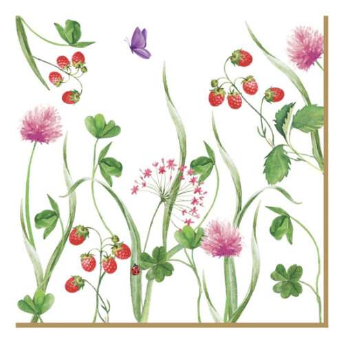 En Plein Air virágmintás papírszalvéta, 33x33cm, 20 db-os