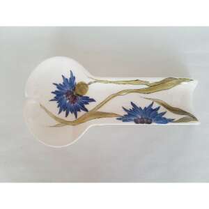 Kézzel festett kerámia kanálalátét kék búzavirággal - Tárolás & Rendszerezés