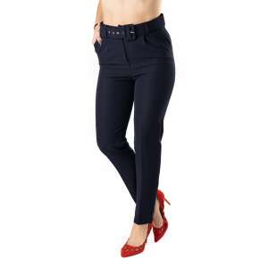 Penelope navy blue high waisted women's pants with belt - Women's Sweater