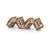 EWA Metamorphic Snake 3D wooden puzzle assembled in a wavy shape