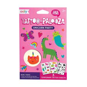 Ooly Tattoo-Palooza Unicorn Party temporary tattoos, 3 sheets, non-toxic - Ooly