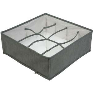 Bewello Szövet Tárolódoboz - 8 Zseb - 32x32x12 cm - Szürke