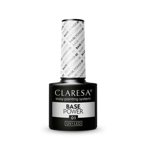 Claresa Base Power 01 UV/LED Nagelbasisgel, klar, einfaches Lackiersystem