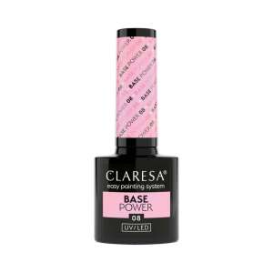 Claresa Base Power 08 UV/LED Gel-Basislack, rosa Farbe - Nagelgrundierung & Abdeckgel