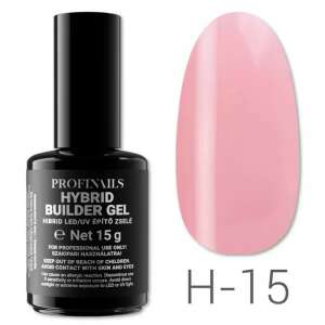 Profinails Hybrid Builder Gel, 15g, H-15, rózsaszín körmépítő zselé, szakmai használatra - Műköröm alapozó & fedő zselé
