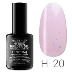 Profinails Hybrid Builder Gel, 15g, H-20, Rózsaszín, Körömépítő Zselé - Műköröm alapozó & fedő zselé