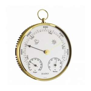 Barométer hőmérővel és páratartalom mérővel, arany színű, beltéri és kültéri használatra - TFA