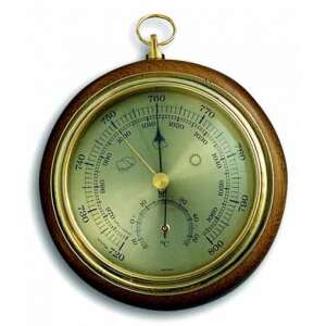 TFA Barométer-Higrométer Kombináció - Fa Keret - Ø121mm