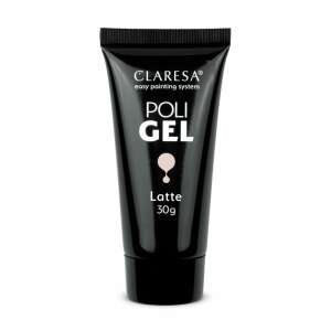 Claresa Poli Gel Latte 30g, einfaches Lackiersystem, Nagelaufbaugel - Künstliches Nagelgel