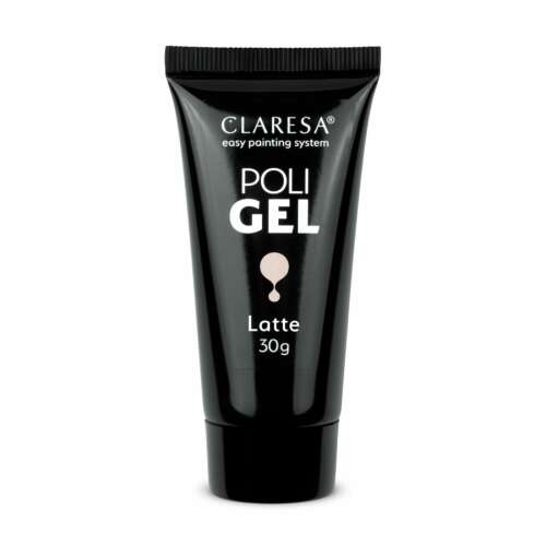 Claresa Poli Gel Latte 30g, einfaches Lackiersystem, Nagelaufbaugel