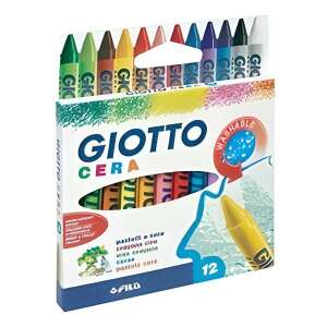 Giotto Cera 12er Pack waschbarer Wachsmalstifte - Crayons