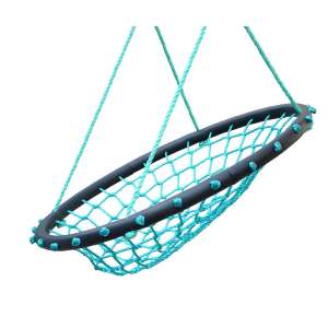 80 cm-es türkiz fészekhinta gyerekeknek és felnőtteknek, kültéri függőszék, kerti hinta - Fészekhinta