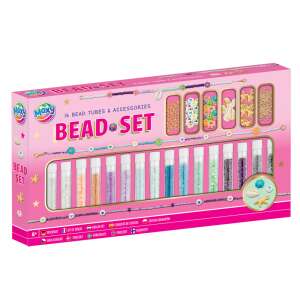 Moxy Perlenset, 16 Perlenröhrchen und Zubehör, Bastelset zum Herstellen von Armbändern und Schmuck - Bastelperlen & Zubehör