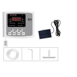 Napelemes automata növényöntöző rendszer készlet vezérlőegységgel, napelemmel, szűrővel, csövekkel és csatlakozókkal - Csepegtető öntöző