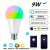 Smart WiFi RGB LED bulb, dimmable, controlled by app, 9W, E27, compatible with Amazon Alexa, Google Assistant, iOS and Android