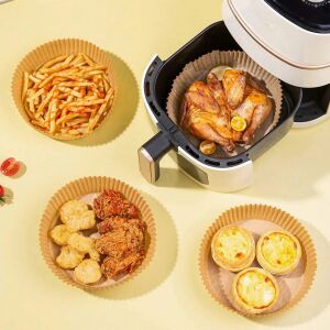Air fryer Bewello sütőpapírral, sültkrumplival, csirkével és tortákkal - Bewello