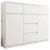 Komód 6 fiókos 2 ajtós fehér szekrény, modern stílus.