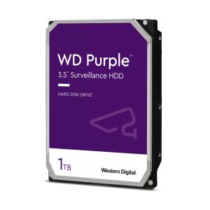 Vizualizare unghiulară a HDD-ului Western Digital WD Purple 1TB pentru supraveghere - Hard disk-uri interne