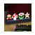 Illuminated Paladone Super Mario Bros Icons Light on a desk with keyboard