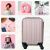 LEONARDO DA VINCI Rosegold cabin suitcase collage with travel accessories