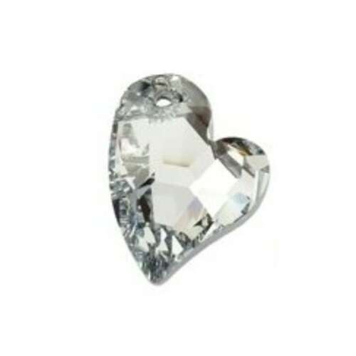 Devoted 2 U Szív Swarovski medál, Comet Argent Light V ezüst, 27 mm - Swarovski