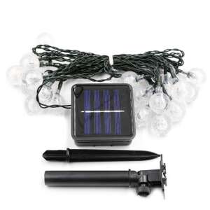 Lumina solare MaGeCa cu 20 beci LED, lungime 5 metri, impermeabil IP65, lumină albă caldă, perfectă pentru grădină, balcon sau terasă - Nonbrand Ghirlande luminoase