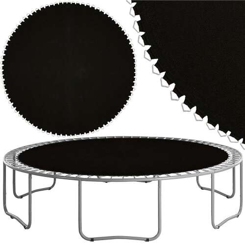 Springos 14ft Trampolin-Sprungmatte, schwarz, 88 Haken, Collage