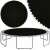 Springos 14ft Trampolin-Sprungmatte mit 88 Haken, schwarz