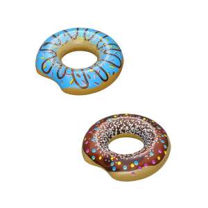 Bestway Donut-Schwimmring, aufblasbarer Donut-Ring, zwei Farben, blau und Schokolade, 107cm - Schwimmreifen für Erwachsene